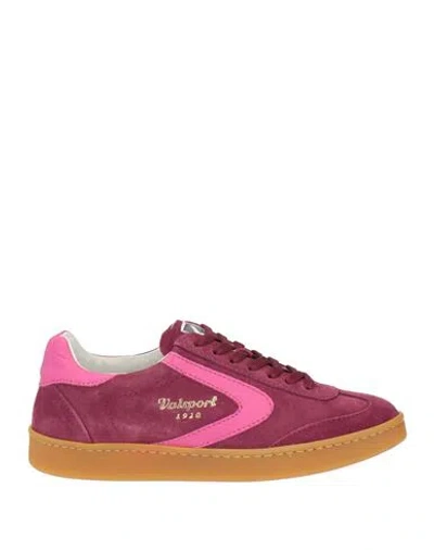 Valsport Woman Sneakers Plum Size 6.5 Leather In Burgundy
