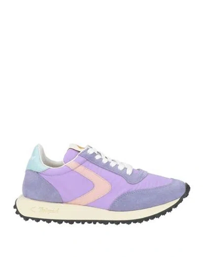 Valsport Woman Sneakers Purple Size 4 Leather, Textile Fibers