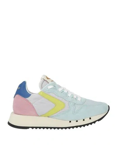 Valsport Woman Sneakers Sky Blue Size 6.5 Leather, Textile Fibers