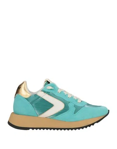 Valsport Woman Sneakers Sky Blue Size 6.5 Leather, Textile Fibers