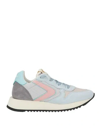 Valsport Woman Sneakers Sky Blue Size 6.5 Leather, Textile Fibers In Multi