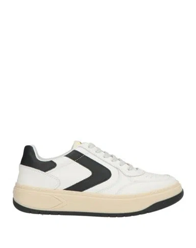 Valsport Woman Sneakers White Size 6.5 Leather, Textile Fibers In Brown