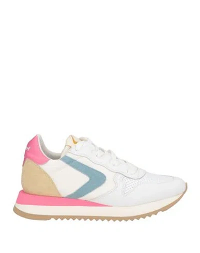 Valsport Woman Sneakers White Size 7 Leather, Textile Fibers