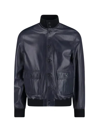 Valstar 100% Leather Men's Jacket In Blue