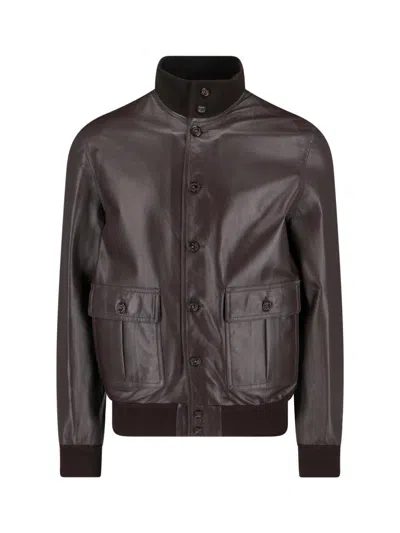Valstar 100% Leather Men's Jacket In Brown