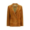 Valstar Double-breasted Blazer In Brown