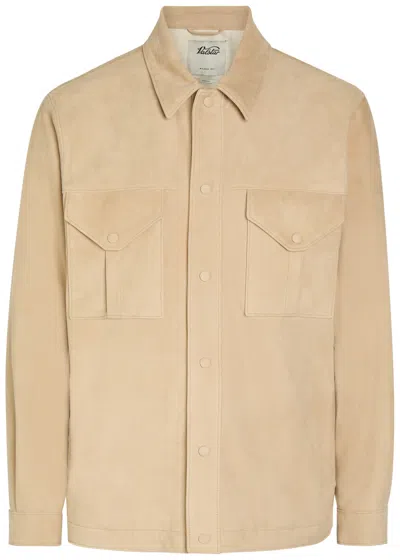 Valstar Blackley Suede Overshirt In Neutral
