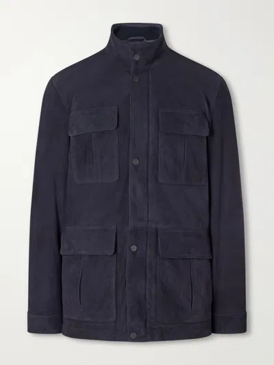 Valstar Brera Suede Jacket In Blue