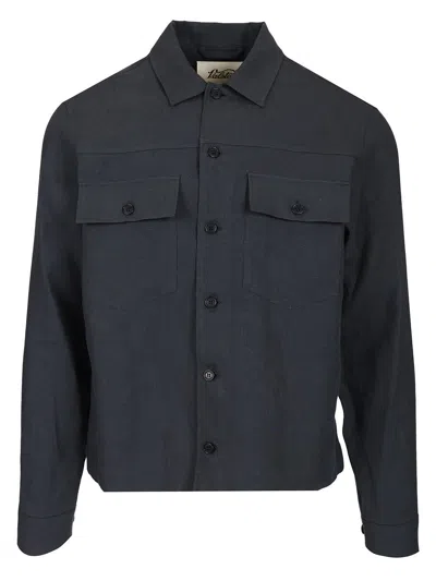 Valstar Brixton Tracker Jacket Linen Blu In Blue