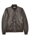 Valstar Button-fastening Flap-pocket Leather Jacket In Brown