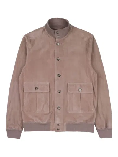 Valstar Button-fastening Bomber Jacket In Brown