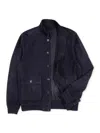 Valstar Suede Ino Bomber Jacket In Blue