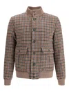 Valstar Ino Jacket In Prince Of Wales Lambswool In Brown
