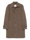 Valstar Checked Single-breasted Coat In Neutral