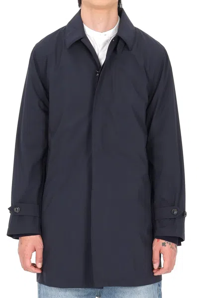 Valstar Superlight Pocketable Nylon Trench Coat In Black