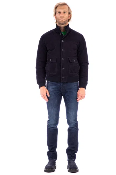 Valstar Double Zip Closure Down Jacket For Men In Blue