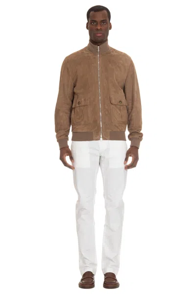 Valstar First-quality Suede Jacket With Zip In Brown