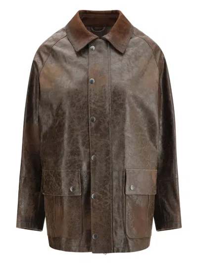 VALSTAR FLAP-POCKET LEATHER JACKET