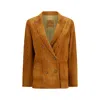 Valstar Double-breasted Blazer In Sand