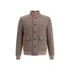 Valstar Ino Jacket In Prince Of Wales Lambswool In Brown