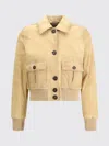 Valstar Suede Leather Jacket In Yellow