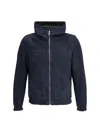 Valstar Suede Reversible Jacket In Blue