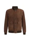 Valstar Ino Padded Calfskin Jacket In Brown