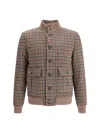 Valstar Ino Jacket In Prince Of Wales Lambswool In Multi