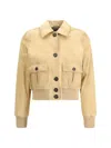 Valstar Suede Leather Jacket In Neutral