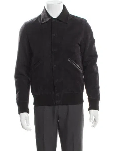Pre-owned Valstar Lamb Leather Jacket In Blue
