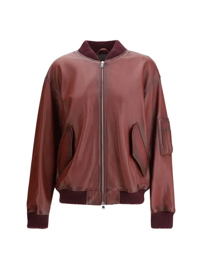 VALSTAR LEATHER BOMBER JACKET