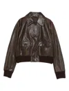 Valstar Bomberjacke Aus Leder In Burgundy