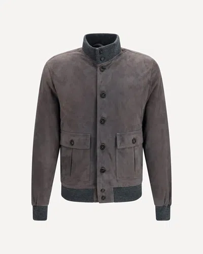 Valstar Leather Jacket In Gray