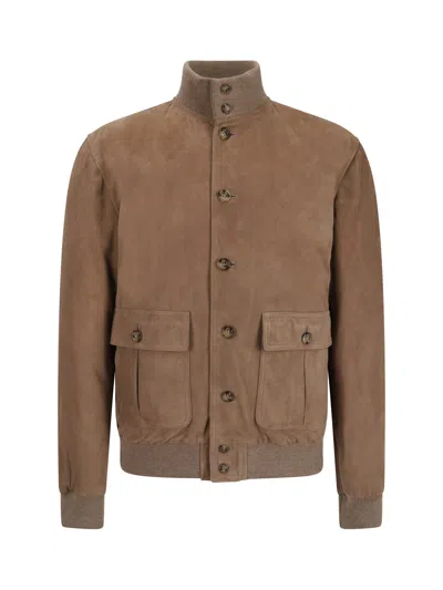 Valstar Leather Jacket In Beige