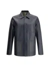 Valstar Luke Leather Jacket In Navy