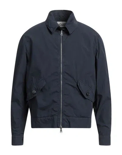 Valstar Man Jacket Navy Size 44 Cotton, Polyamide In Blue