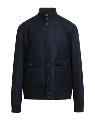 Valstar Man Jacket Navy Size 50 Wool In Blue