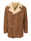 Valstar Montone 2 Petti Benjamin Peacoat Shearling Coats Brown In Brown