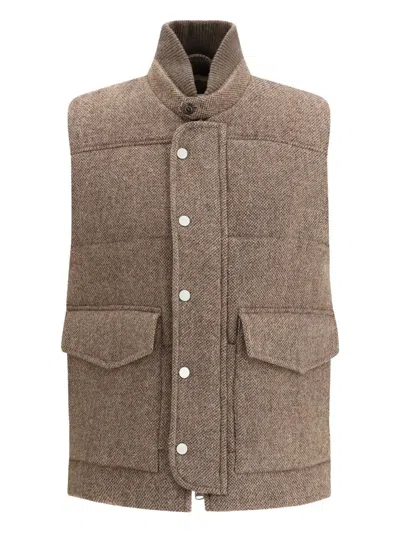 Valstar Quilted Padded Gilet In Brown