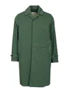 Valstar Torino Rain Coat Garment Dyed Cotton And Nylon Green In Green