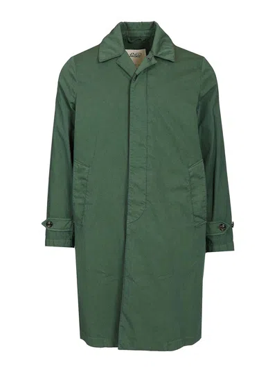 Valstar Torino Rain Coat Garment Dyed Cotton And Nylon Green