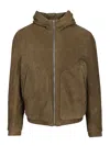 Valstar Reversible Coyle Padded Jkt Cappuccio Zip 100% Leather Jackets Green In Brown
