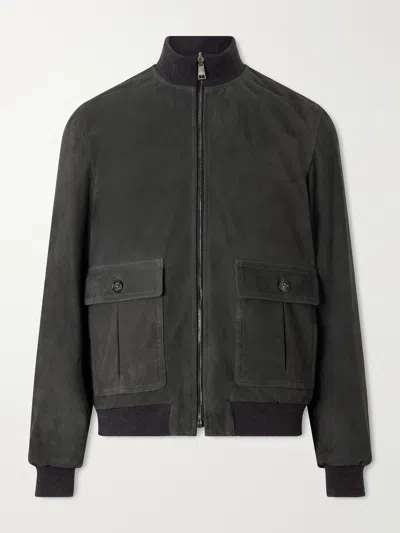 Valstar Reversible Suede Jacket In Black