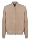 Valstar Ribbed-trim Suede Jacket In Brown