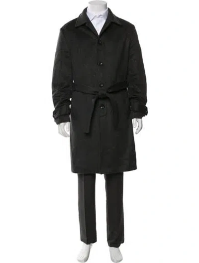 Pre-owned Valstar Silk Trench Coat In Grey