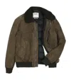 Valstar Suede Down-padded Aviator Jacket In Brown