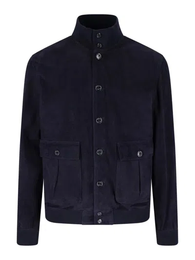 Valstar Ino Suede Jacket In Blue