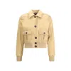 Valstar Suede Leather Jacket In Yellow
