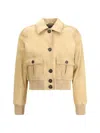 Valstar Suede Leather Jacket In Yellow