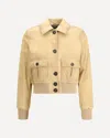 Valstar Suede Leather Jacket In Yellow